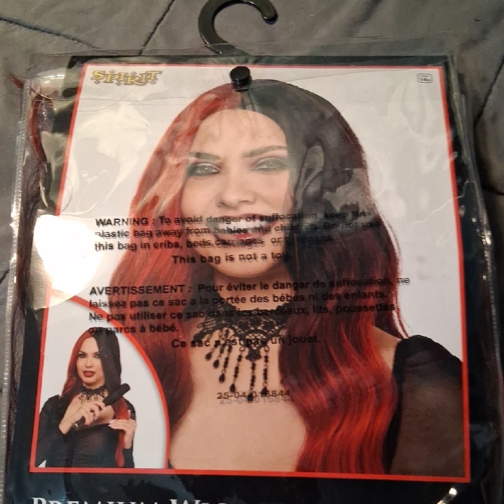 Spirit Women's Fiery Red and Midnight Black Wig